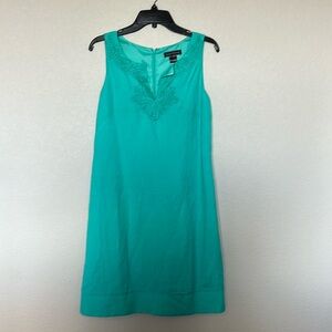 Jessica Howard linen shift dress with beaded collar detail